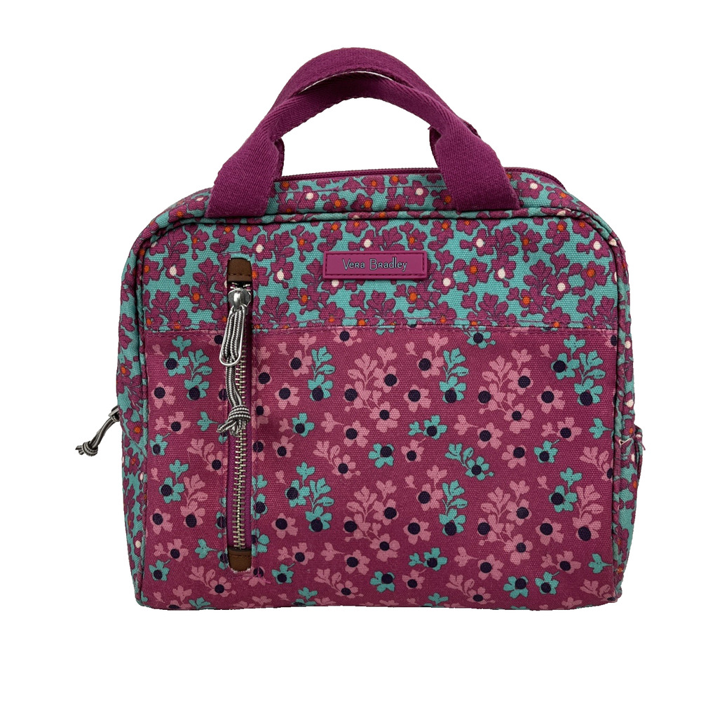 Vera Bradley Lunch Cooler Bag Lighten Up Ditsy Dot 9x7x6 Inch